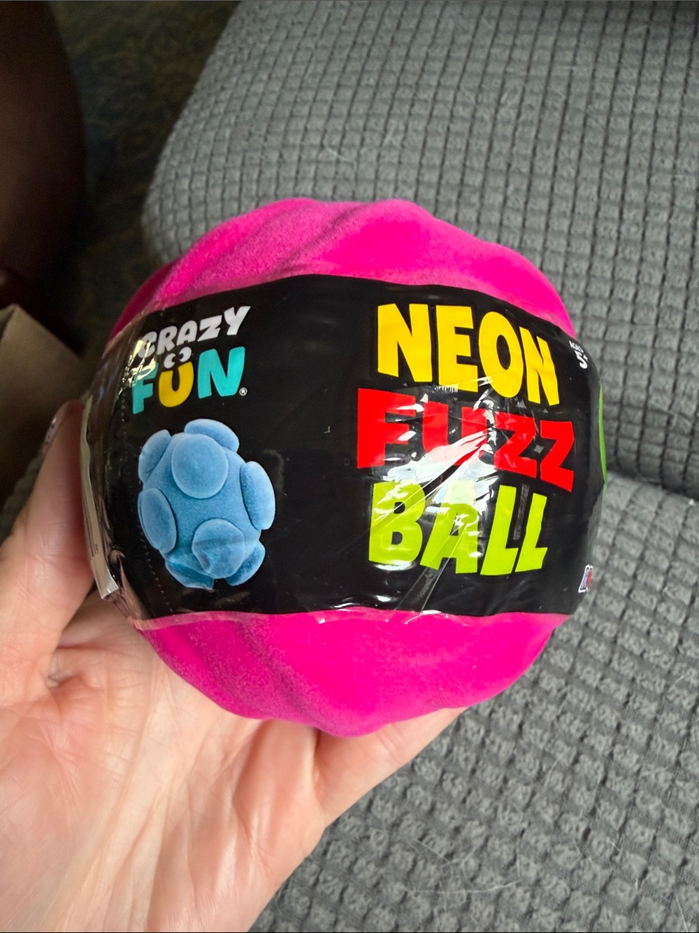 RMS- Crazy Fun- Neon Fuzz Ball (Pink) (NWT)